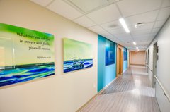 Photo of hallway in the newly remodeled second floor.