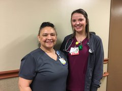 Photo of Josie Rodriguez and Erin Chaon, RN, BSN.